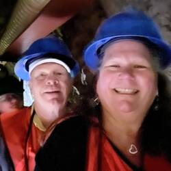 Hard to take a selfie in the dark inside the mine.