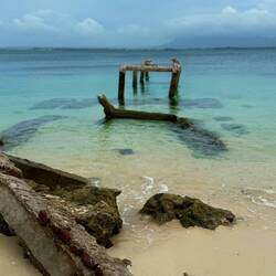 The wharf is concrete surprisingly