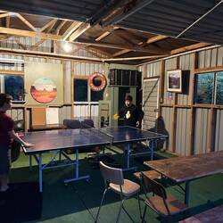 Ein letzter Pingpong Match vor dem Schlafengehen...