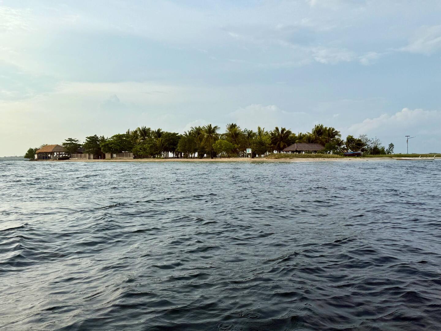 Palau Bedil from the dinghy as we approached