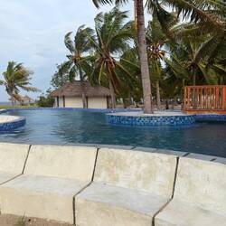 Stunned to see a swimming pool on this tiny island