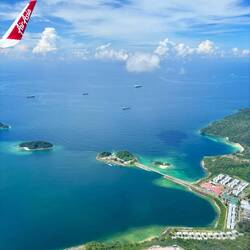 Landeanflug Kota Kinabalu