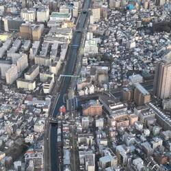 Blick aus 450 m Höhe