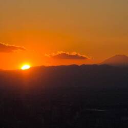 Sonnenuntergang am Fuji