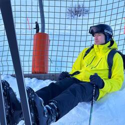 Wenn die Snowboarderin zu lange braucht
