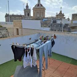 Our rooftop deck. There's worse views to hang the washing...