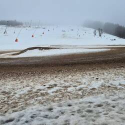 Wie man sieht, steht man keinen schönen Schnee.