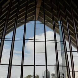 The glass in the building is also weight bearing