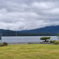 Ausblick vom Cottage suf den Lake Te Anau