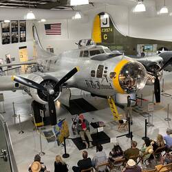 B17 Flying Fortress. 102 yo retired USAF Colonel Richard Bushong speaking