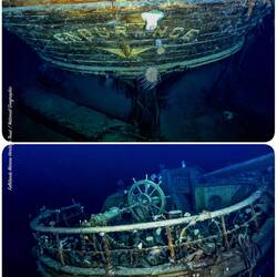 Images of Endurance in its watery grave in the Weddell Sea.