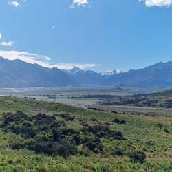 Der Blick ins Tal vor der Ankunft