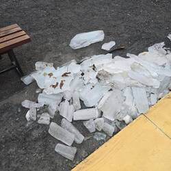 Die Eiszapfenreste von gestern