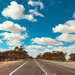 Pink bottom clouds, a feature of the outback sky