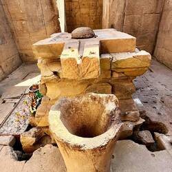 Le passage de l'eau dans le temple...