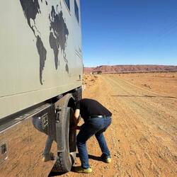 Bevor es in den Sand geht Luft raus