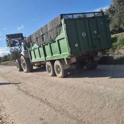 ...und natürlich der Abtransport zur Ölmühle.