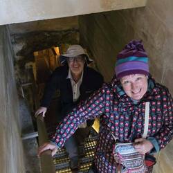 Exiting the catacombs