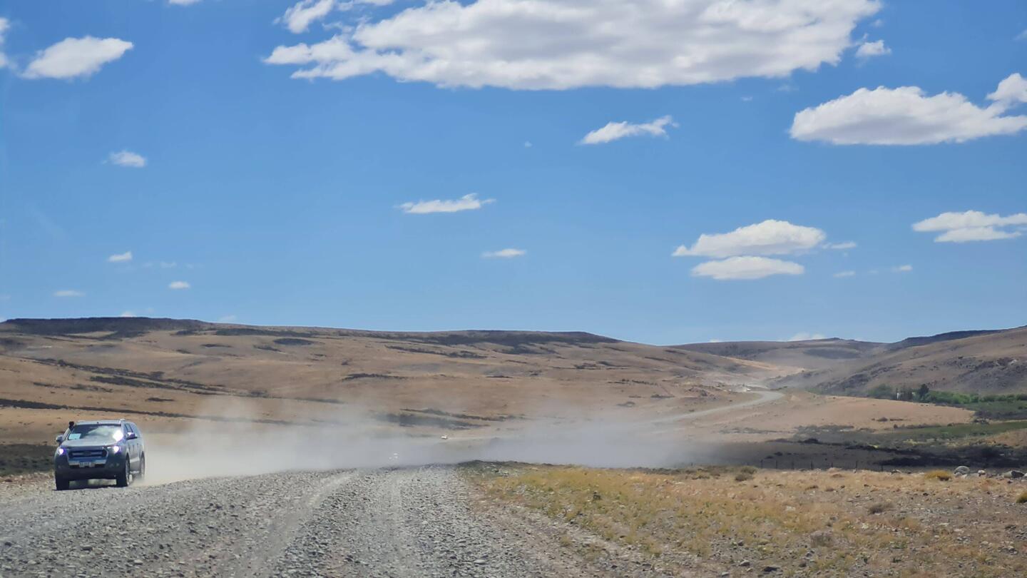 Auf dieser Strecke bekommen wir unseren 2. nennenswerten Steinschlag in die Frontscheibe.