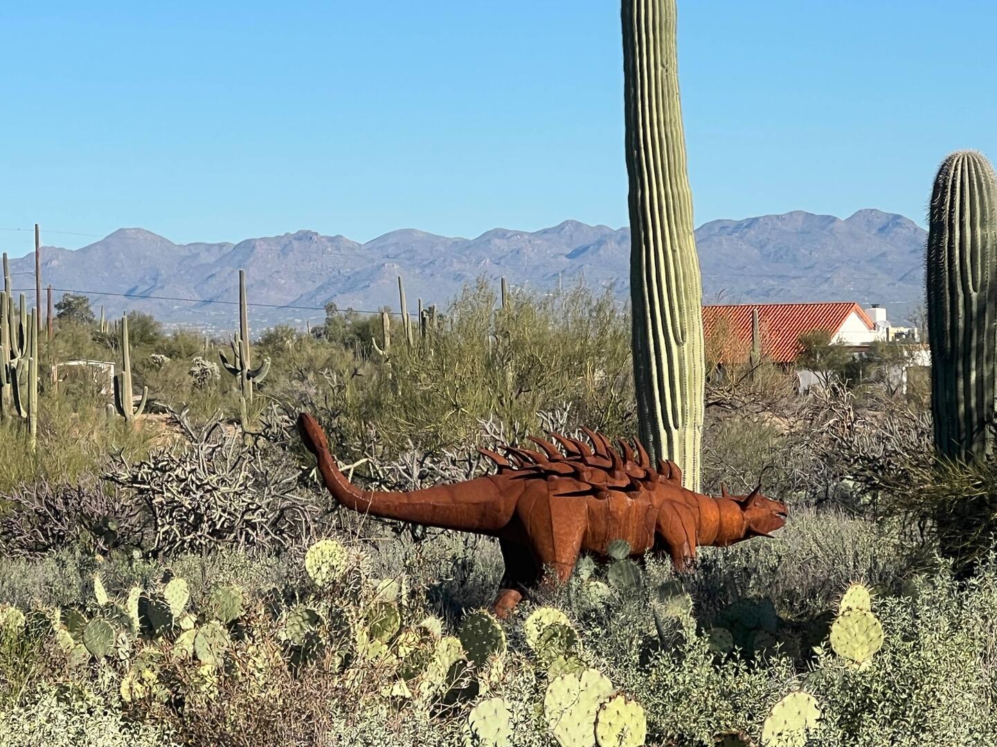 Some nearby home art sculptures.
