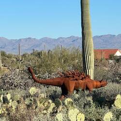 Some nearby home art sculptures.