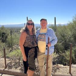 Rosanne and I posing at the Desert Museum.