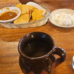 Their famous coffee with cinnamon...probably best coffee I've ever had!