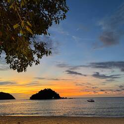 Curry on the beach as the sun set. Snice.