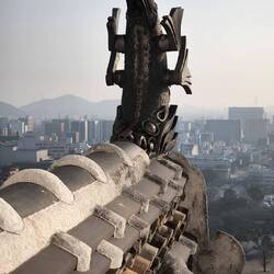 Shachi, ein mythisches Meereswesen mit dem Kopf eines Drachen und dem Körper eines Karpfens