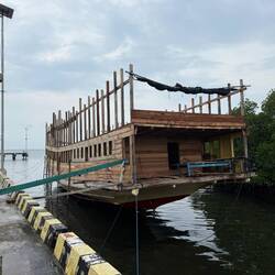 This one is a new build. They hope to finish her this year sometime.