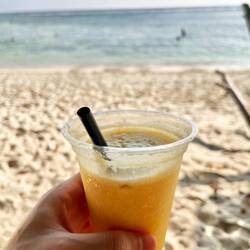 Frisch zubereiteter Ananas-Mango-Saft 🤌🏻