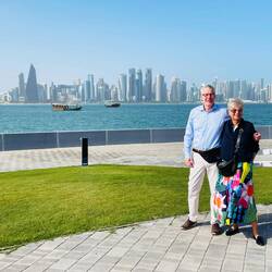 einen tollen Blick hat man von Dhow Harbour