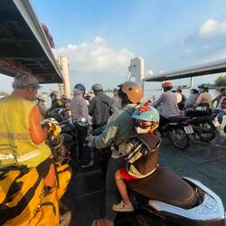 One of few kids that actually wear a helmet