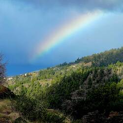 ... und beim Blick ins Tal ein Regenbogen