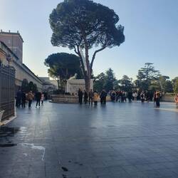 Im Hintergrund schon der Petersdom