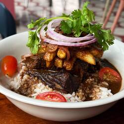 Typical entree under $10 at Helena's.