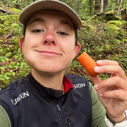 A backpack old carrot