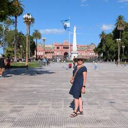In the Plaza de Mayo.
