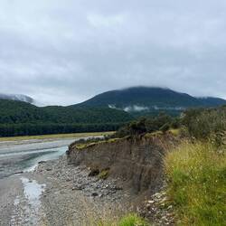 The trail was washed away
