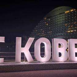 Wahrzeichen mit Merikan Hotel im Hintergrund