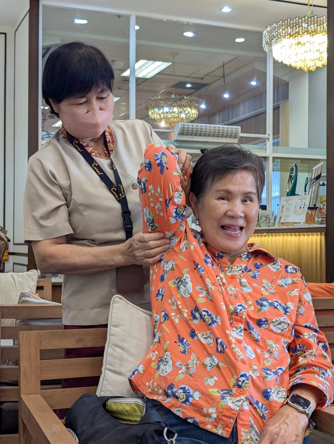 Free massages at the priority pass lounge in Chiang Mai
