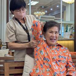 Free massages at the priority pass lounge in Chiang Mai