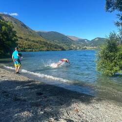 Unser kleiner Privatstrand am Lake Wakatipu