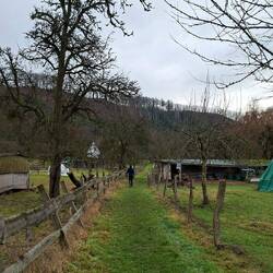 Zwischen den Gärten vom Museumsdorf Altwindeck.....