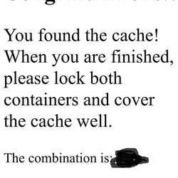 Combo code page comes up. (I blacked out the combo. Wouldn't want to give that away to you muggles.