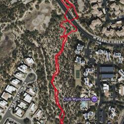 My walk from the room to the geocache.