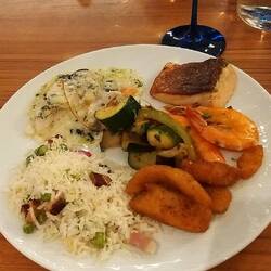 Abendessen. Alles mit Fisch.😋