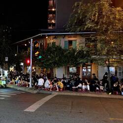 Typical street corner, so French, but tiny seats