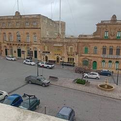 Xewkija town square, from our hotel room