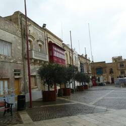 Nadur square... most businesses closed today due to the weather